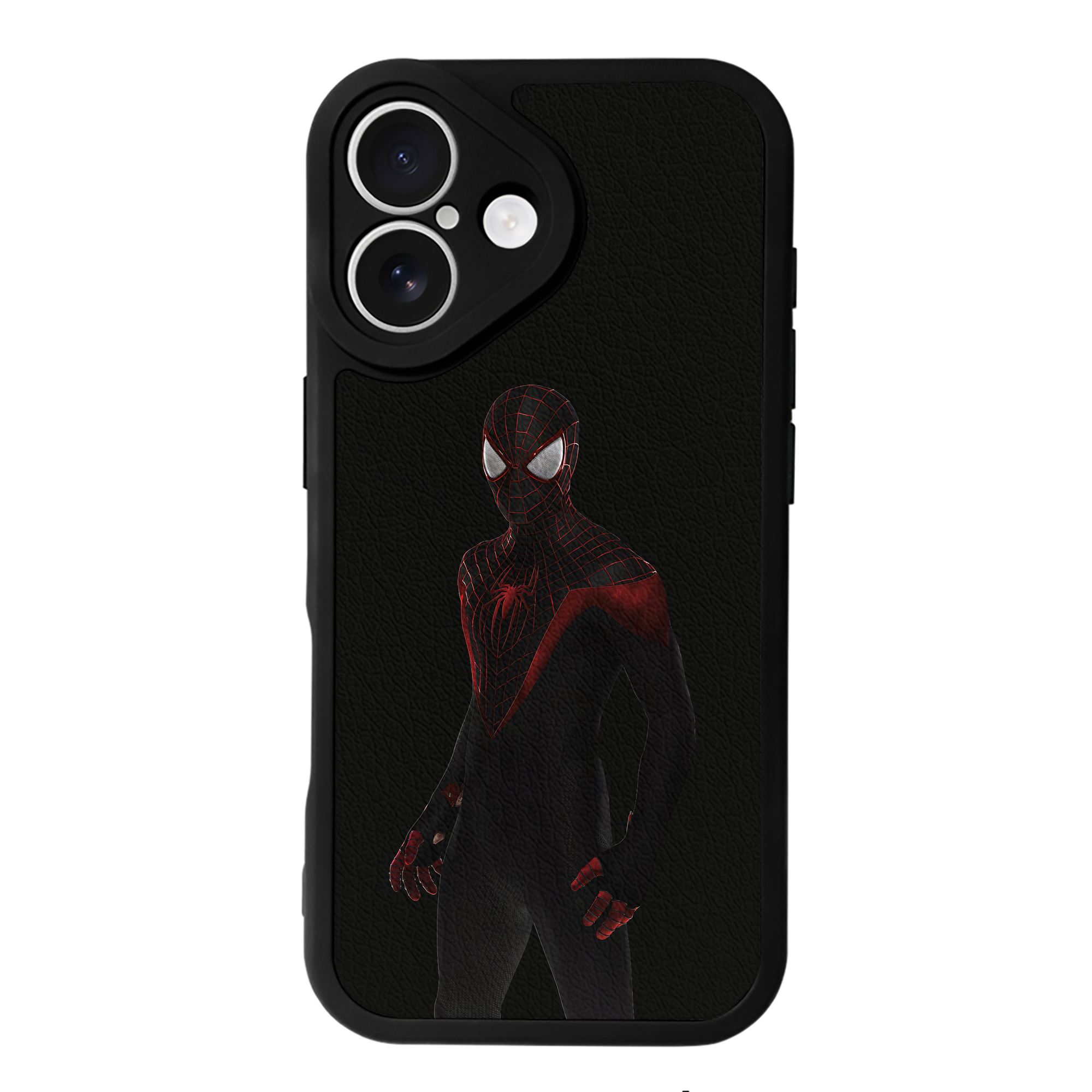 （画像用） Spider Man スパイダーマン 【iPhone 16シリーズ対応】シリコンスマホケース（レザー調） 材質：シリコン